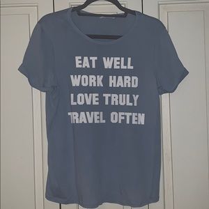 Cute powder blue T-shirt wild fox